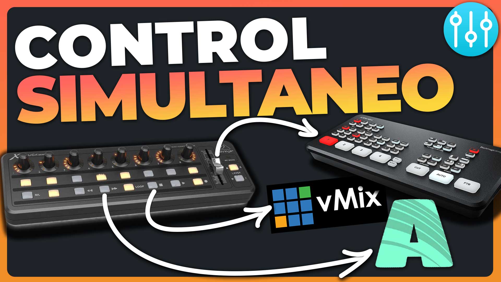 Control SIMULTÁNEO de VMIX, ATEM, RESOLUME, PROMPTER y mucho más! 👉 CENTRAL CONTROL con controlador MIDI